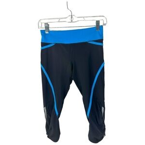 Lululemon Run Pace Crop Black Beach Blanket Blue Wee Are From Space Aquamarine 4